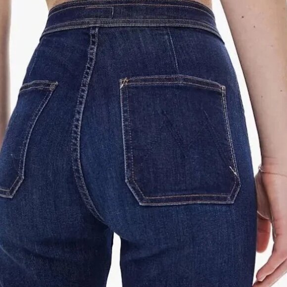 MOTHER Denim - LIKE NEW Mother High Waisted Smokin' Double Welt Heel jeans SHORTENED! 34"x29"!